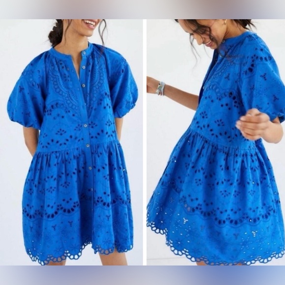 Anthropologie Dresses & Skirts - Anthropologie Tallulah Puff Sleeve Eyelet Mini Dress, Size XS